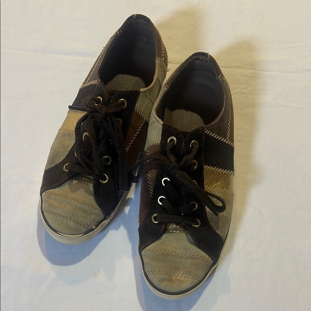Coach Brown and Tan Espadrilles Casual Shoes
